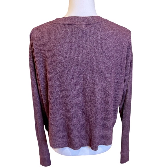 Victoria’s Secret Pink women’s top size XS Heathered Burgundy oversized - Picture 2 of 11